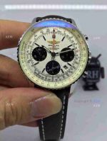 Swiss Fake Breitling 1884 Chronometre Navitimer Watch 43 SS Case White Dial